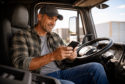 Driver using Ready App